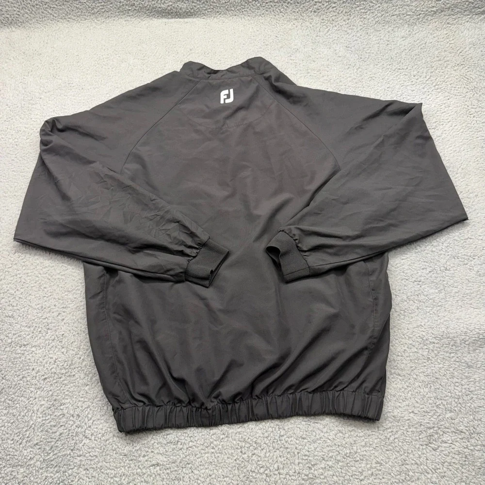 FootJoy‎ 1003495 Mens Large Black Snap Mock Neck Raglan Golf Windbreaker Jacket
